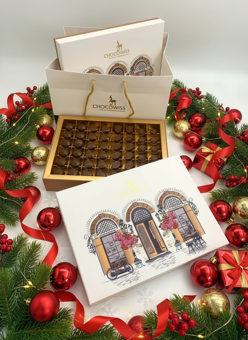 Chocowiss Premium 'Boutique' Assortment - Dubai-Style Pistachio & Kadaif Pralines - 550g