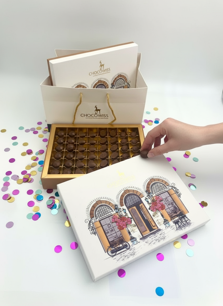 Chocowiss Premium 'Boutique' Assortment - Dubai-Style Pistachio & Kadaif Pralines - 550g
