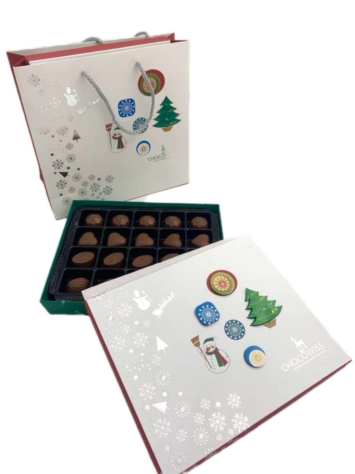Chocowiss Premium Holiday Assortment - Dubai-Style Pistachio & Kadaif Pralines - 230g