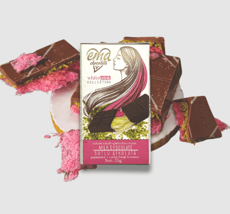Angel Hair Milk Chocolate with Pistachio & Cotton Candy - 55gr - TryAladdin