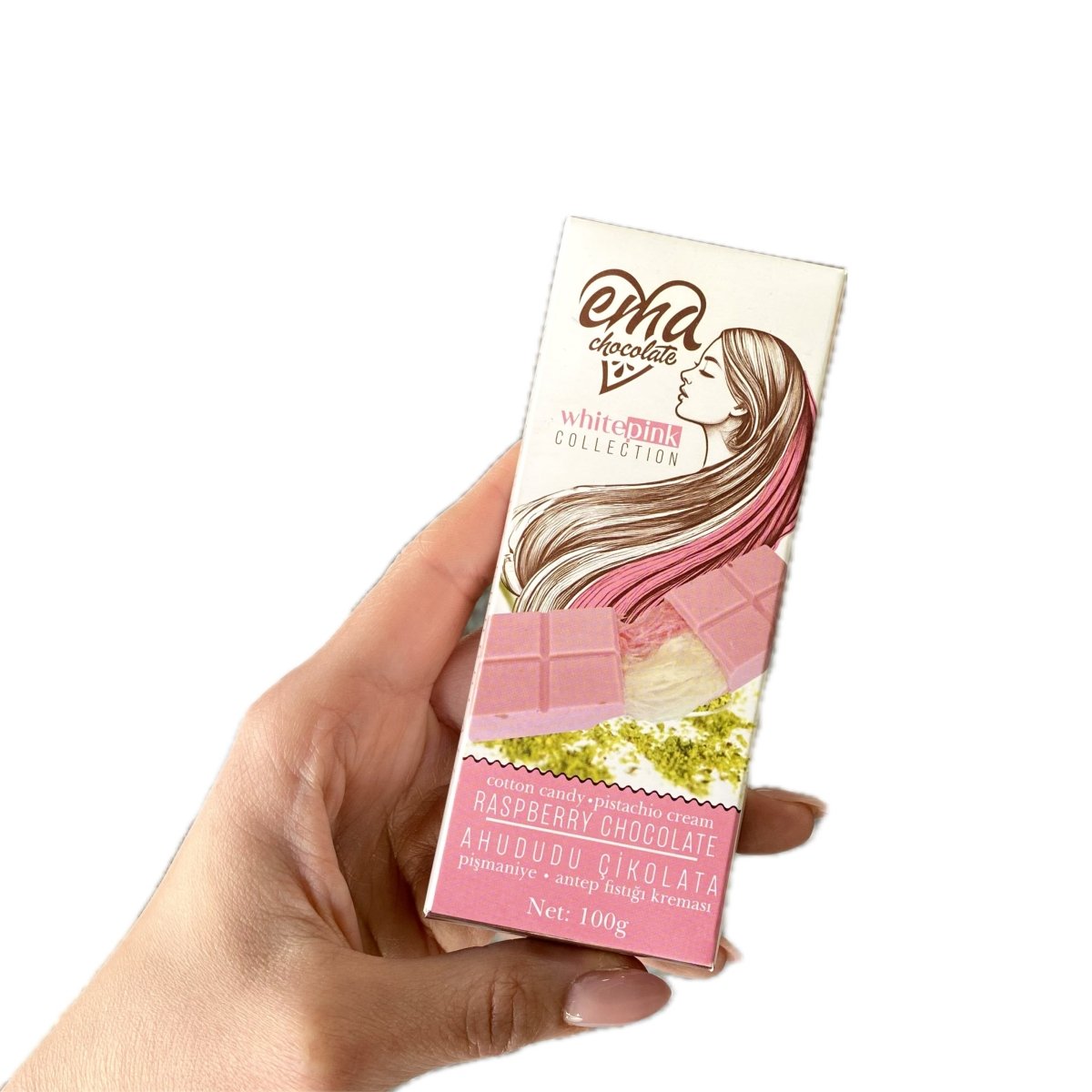 Angel Hair Raspberry Chocolate with Pistachio & Cotton Candy - 100gr - TryAladdin