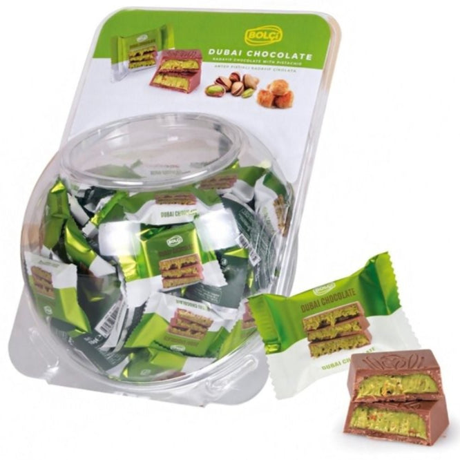Antep Pistachio & Kadayif Dubai Chocolate Bar - 75 Pieces 16gr Each - TryAladdin