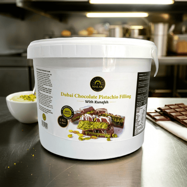 Malak Dubai Chocolate Pistachio Filling with with Kunafeh - 20% Pistachio - TryAladdin