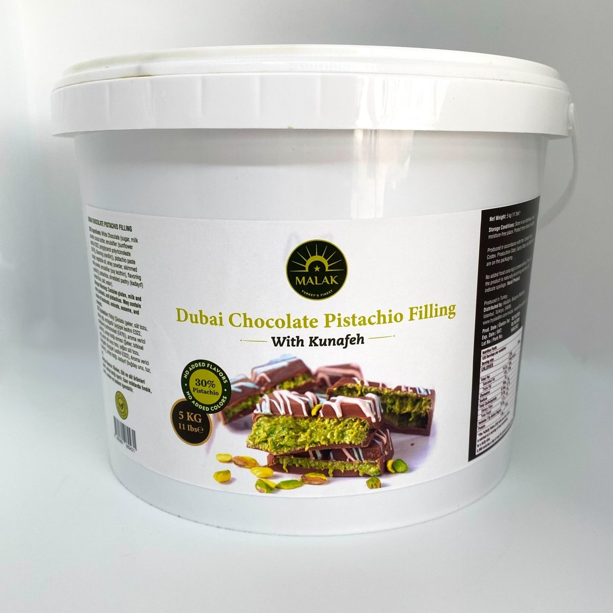 Malak Dubai Chocolate Pistachio Filling with with Kunafeh - 30% Pistachio - TryAladdin