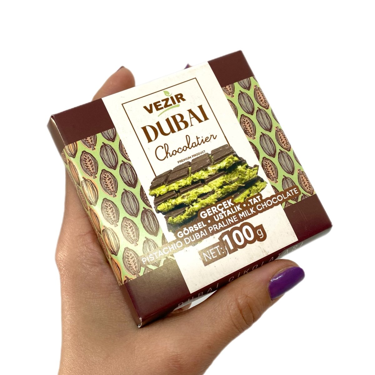 Pistachio Praline Dubai Chocolate Bar – Crispy & Nutty Delight - TryAladdin