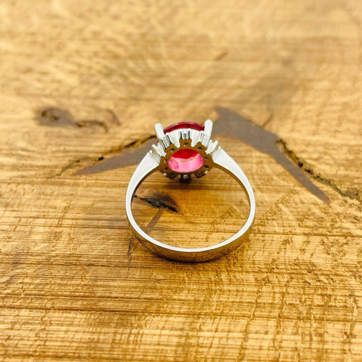 Women's Ruby Silver Ring - TryAladdin