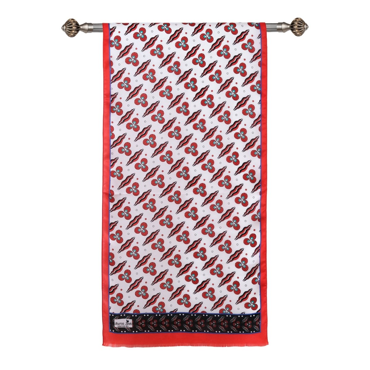 Cintemani Breathable Silk Scarf in Vibrant Red Color - TryAladdin