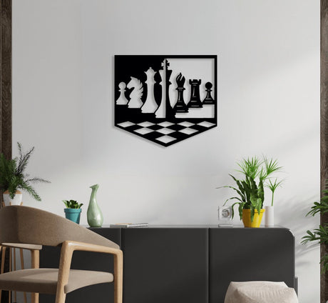 NR Dizayn | Chess Decorative Metal Wall Art - TryAladdin
