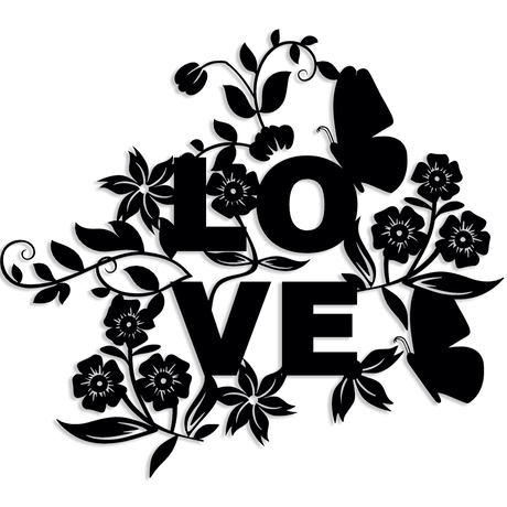 NR Dizayn | Love Decorative Metal Wall Art - TryAladdin