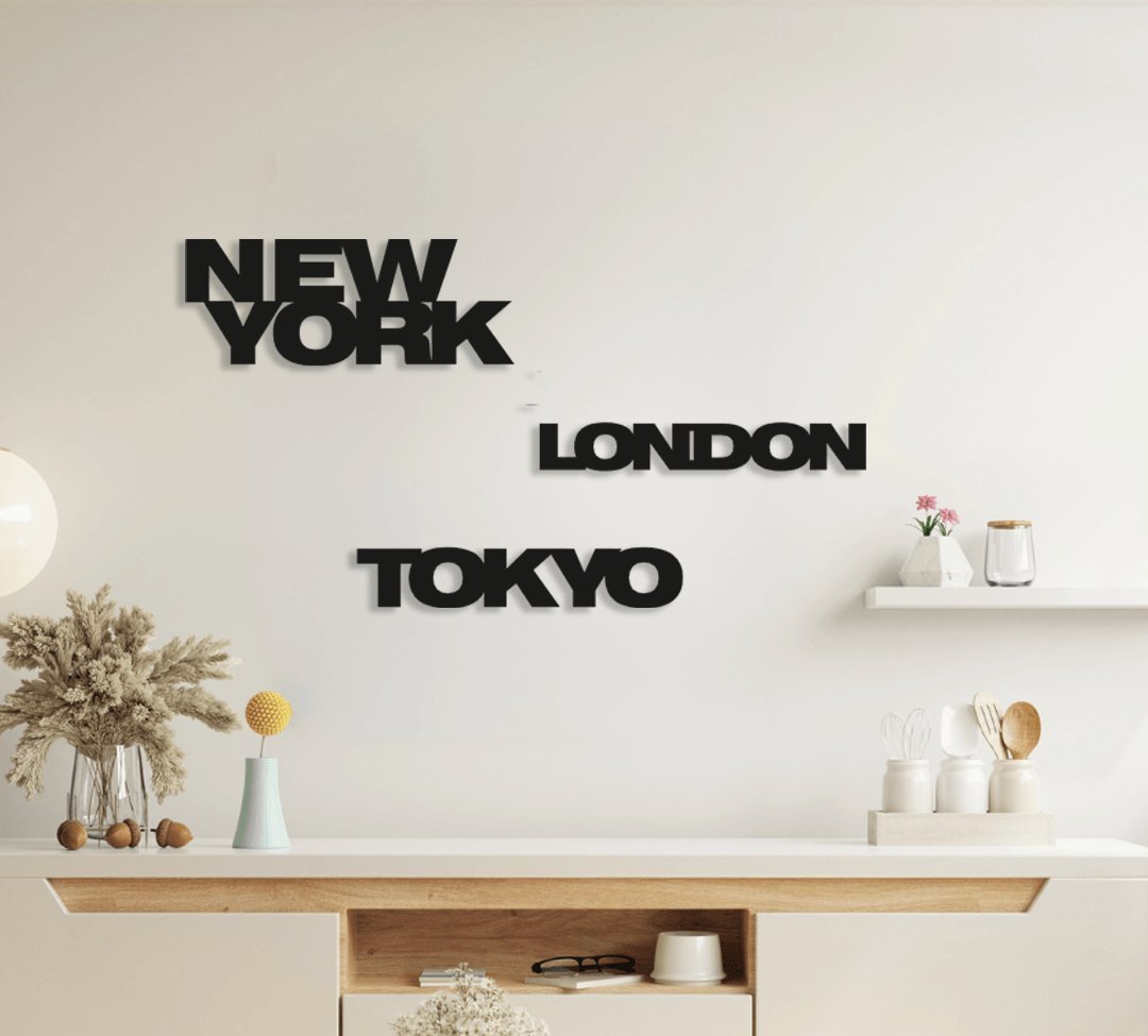 NR Dizayn | New York, Tokyo, London Decorative Metal Wall Art - TryAladdin