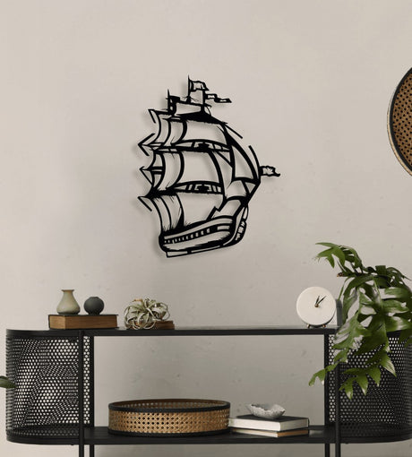 NR Dizayn | Sailboat Ship Decorative Metal Wall Art - TryAladdin