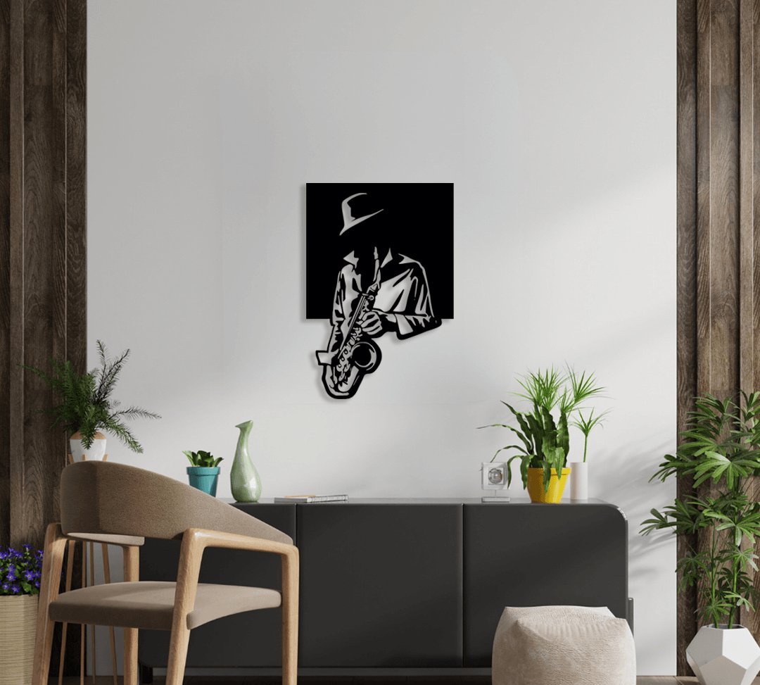 NR Dizayn | Saxophone Decorative Metal Wall Art - TryAladdin