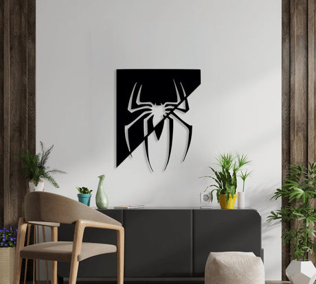 NR Dizayn | Spider Themed Decorative Metal Wall Art - TryAladdin