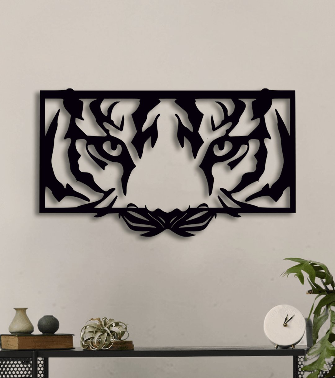 NR Dizayn | Tiger Themed Decorative Metal Wall Art - TryAladdin
