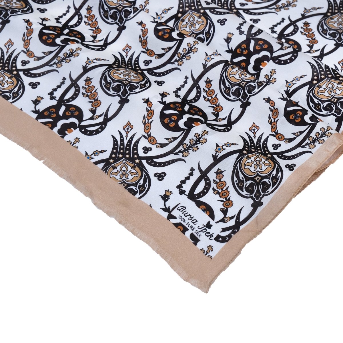 Sirali Lale Breathable Silk Scarf in Tumbleweed Brown Color - TryAladdin
