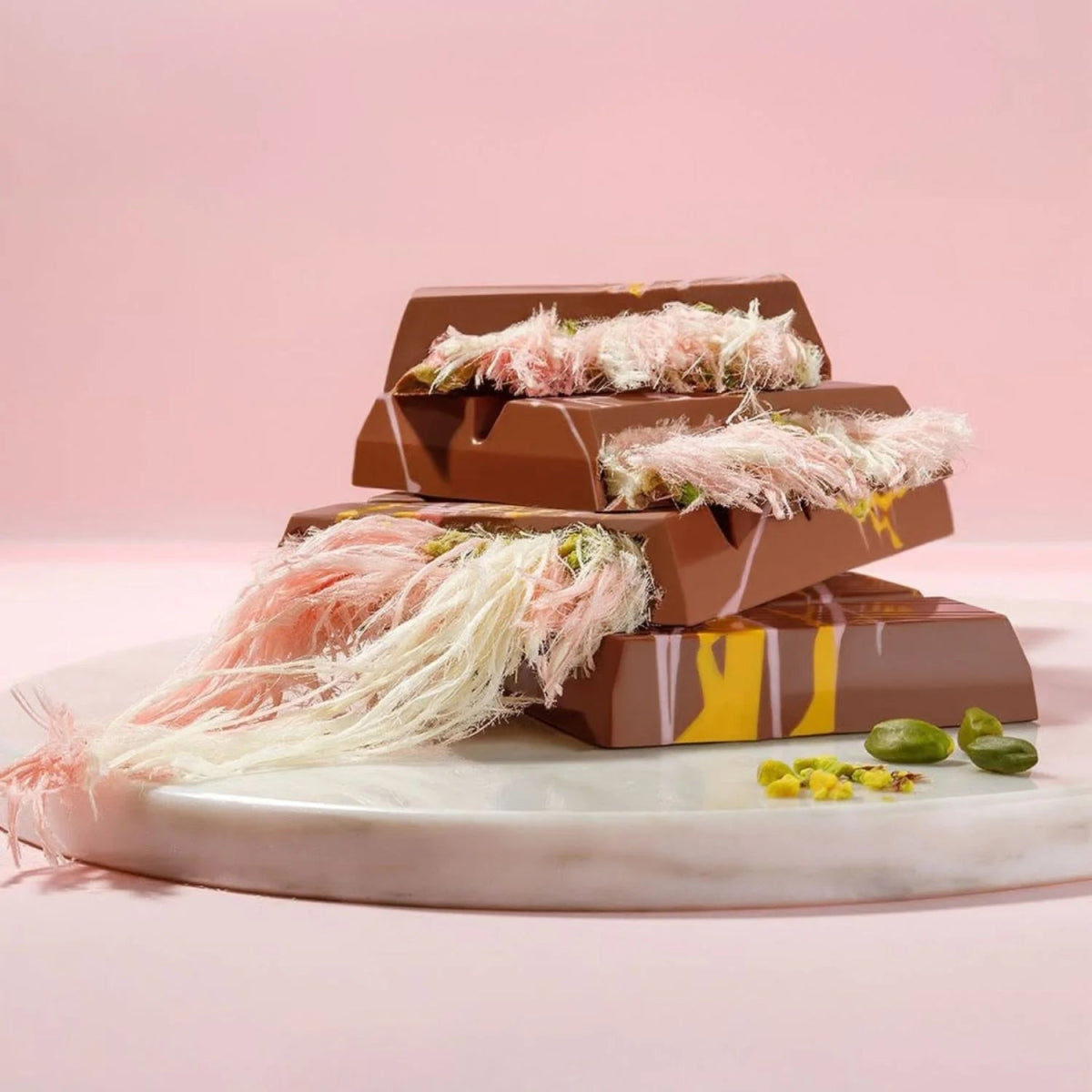 Beyoglu | Angel Hair Milky Chocolate with Cotton Candy and Pistachio Cream - TryAladdin