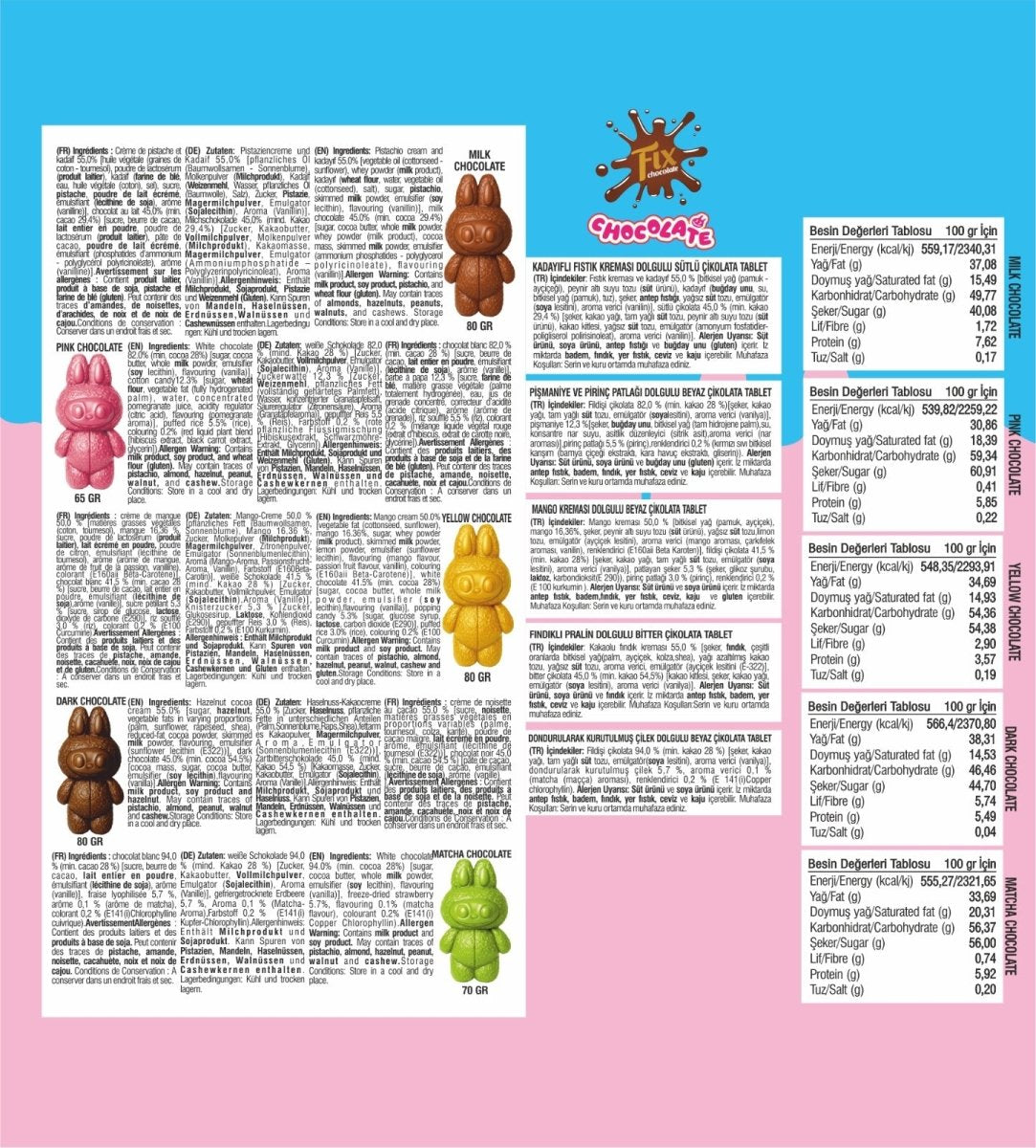 Fix Chocolate Limited Edition Collectible Mystery Bunny - Assorted (60g - 80g) - TryAladdin