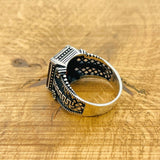 Men's Square Ruby Ring - TryAladdin