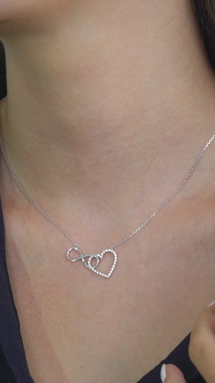 Taki | Herz Anhänger für ewige Liebe Silber Herz Halskette Valentinstag Geschenk