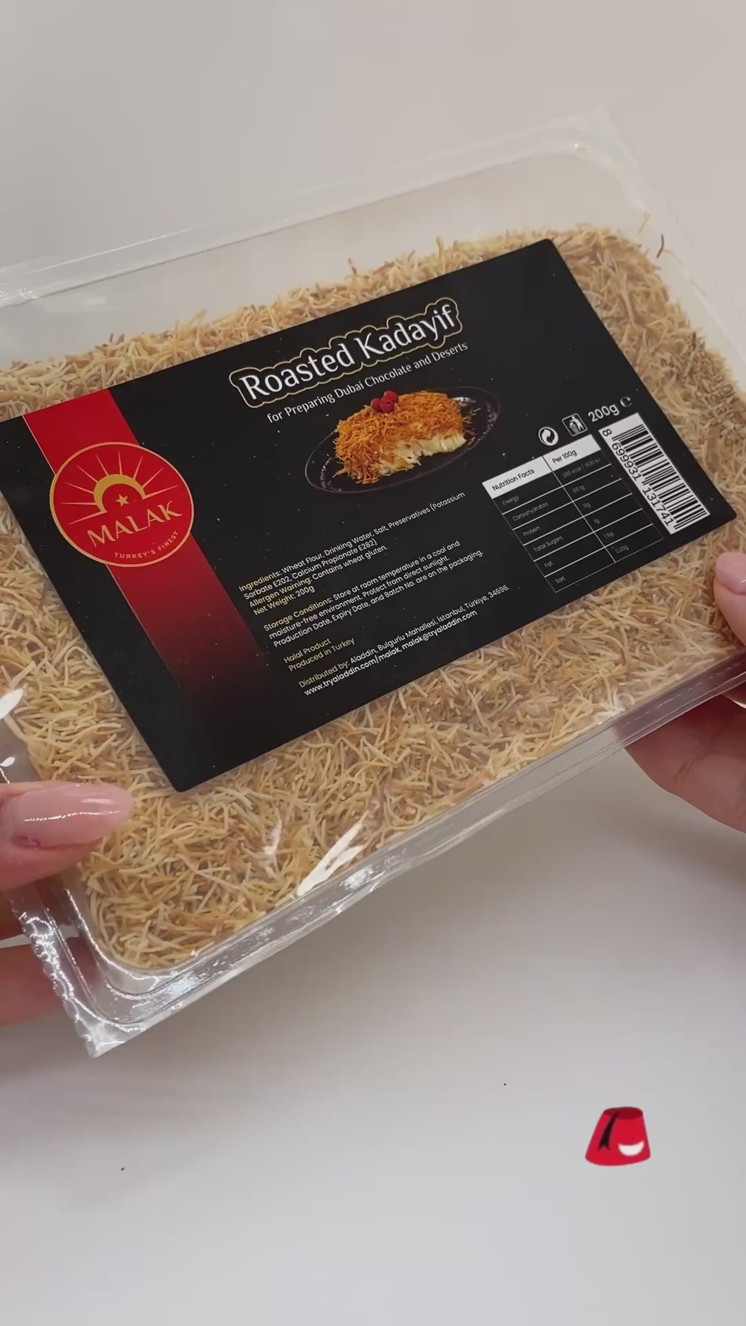 Gerösteter Kadayif zur Zubereitung von Dubai-Schokolade und Desserts 200g