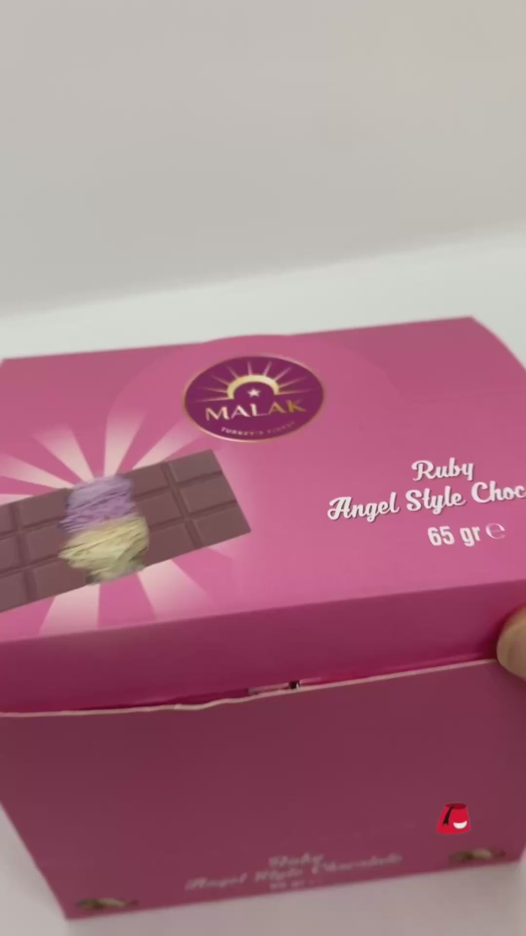 Malak Engelshaar Ruby Schokolade mit Pistazie & Zuckerwatte - 65gr
