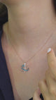 Taki | Dubbele Waw Aleph Letters Islamitisch Geïnspireerde Dames Zilveren Ketting met Turquoise Steen