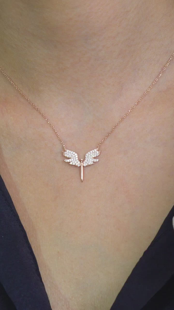 Taki | Michael Angel Rose Gold Damen Silber Halskette