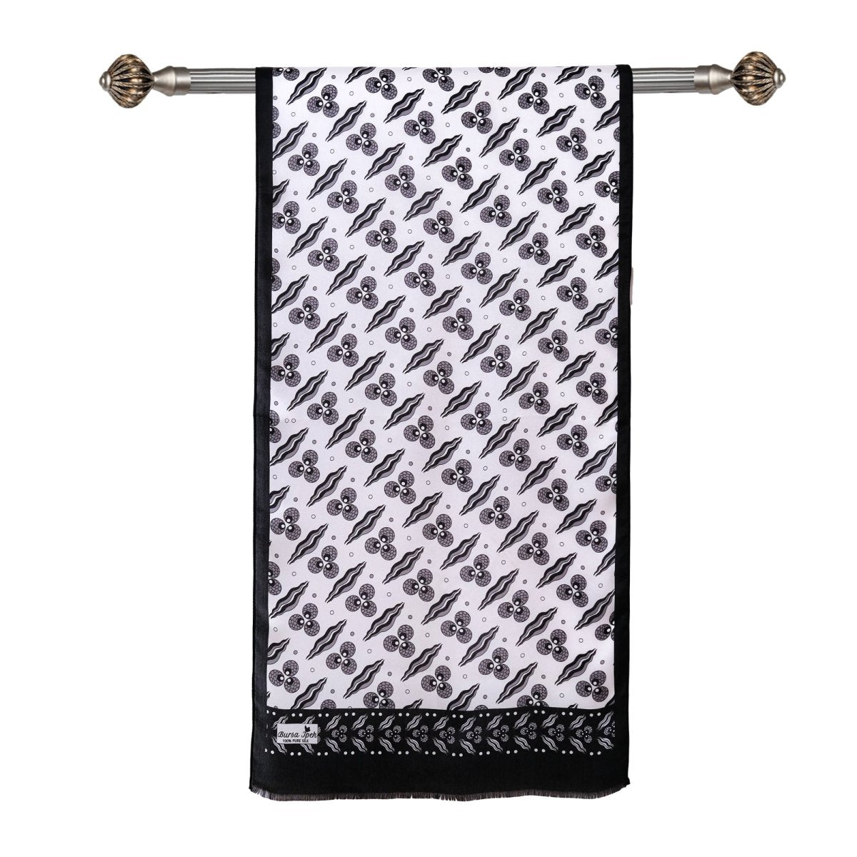 Cintemani Breathable Silk Scarf in Black Color - TryAladdin