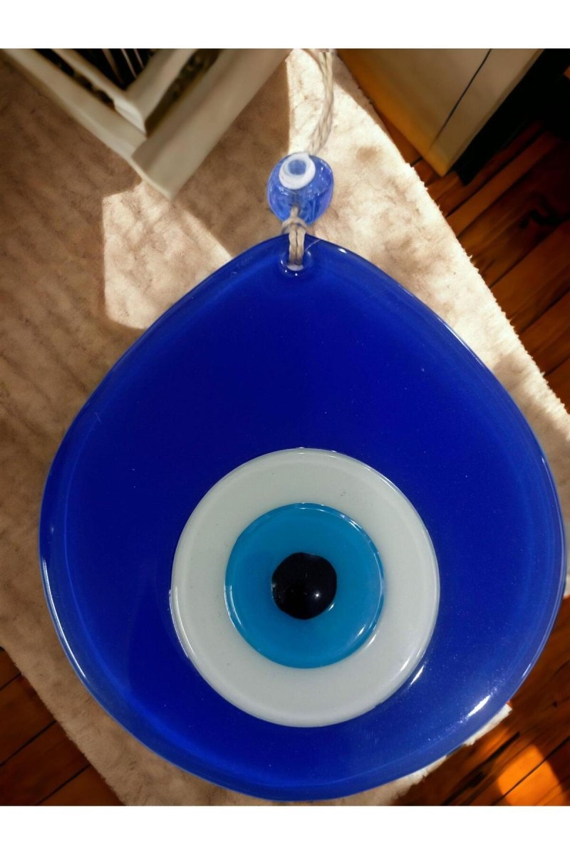 Blue Nazar Bead Blue Color Drop Pattern Handmade Wall Ornament - TryAladdin