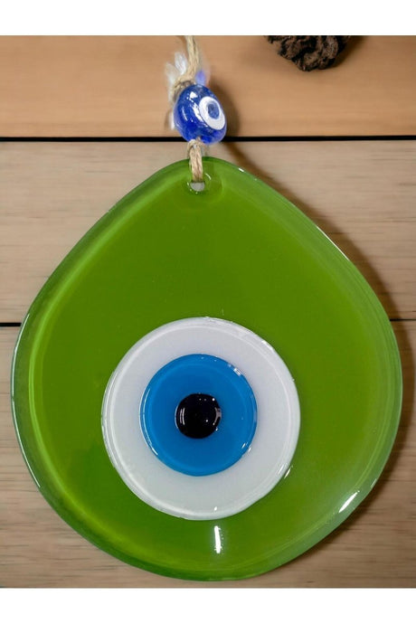 Blue Nazar Beaded Grass Green Color Nazar Beaded Drop Pattern - TryAladdin