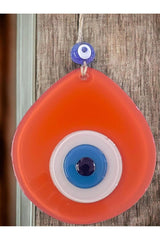 Blue Nazar Beaded Orange Color Nazar Bead Drop Pattern - TryAladdin
