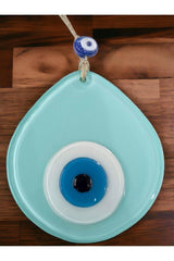 Blue Nazar Beaded Turquoise Color Drop Pattern Handmade Wall Ornament - TryAladdin