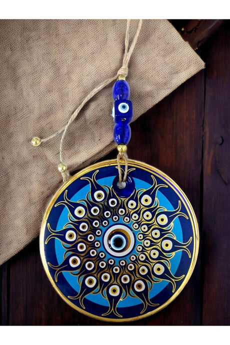 Decorative Pattern Nazar Bead Glass Wall Ornament - TryAladdin