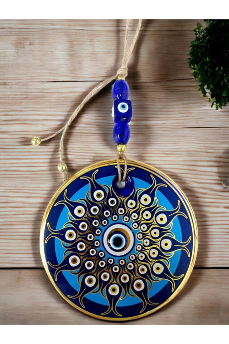 Decorative Pattern Nazar Bead Glass Wall Ornament - TryAladdin