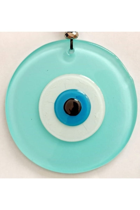 Turquoise Color Nazar Beaded Handmade Wall Ornament - TryAladdin
