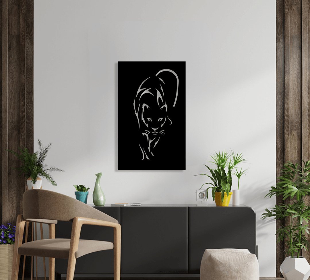 NR Dizayn | Panther Themed Decorative Metal Wall Art - TryAladdin