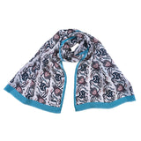 Sirali Lale Breathable Silk Scarf in Sapphire Blue Color - TryAladdin